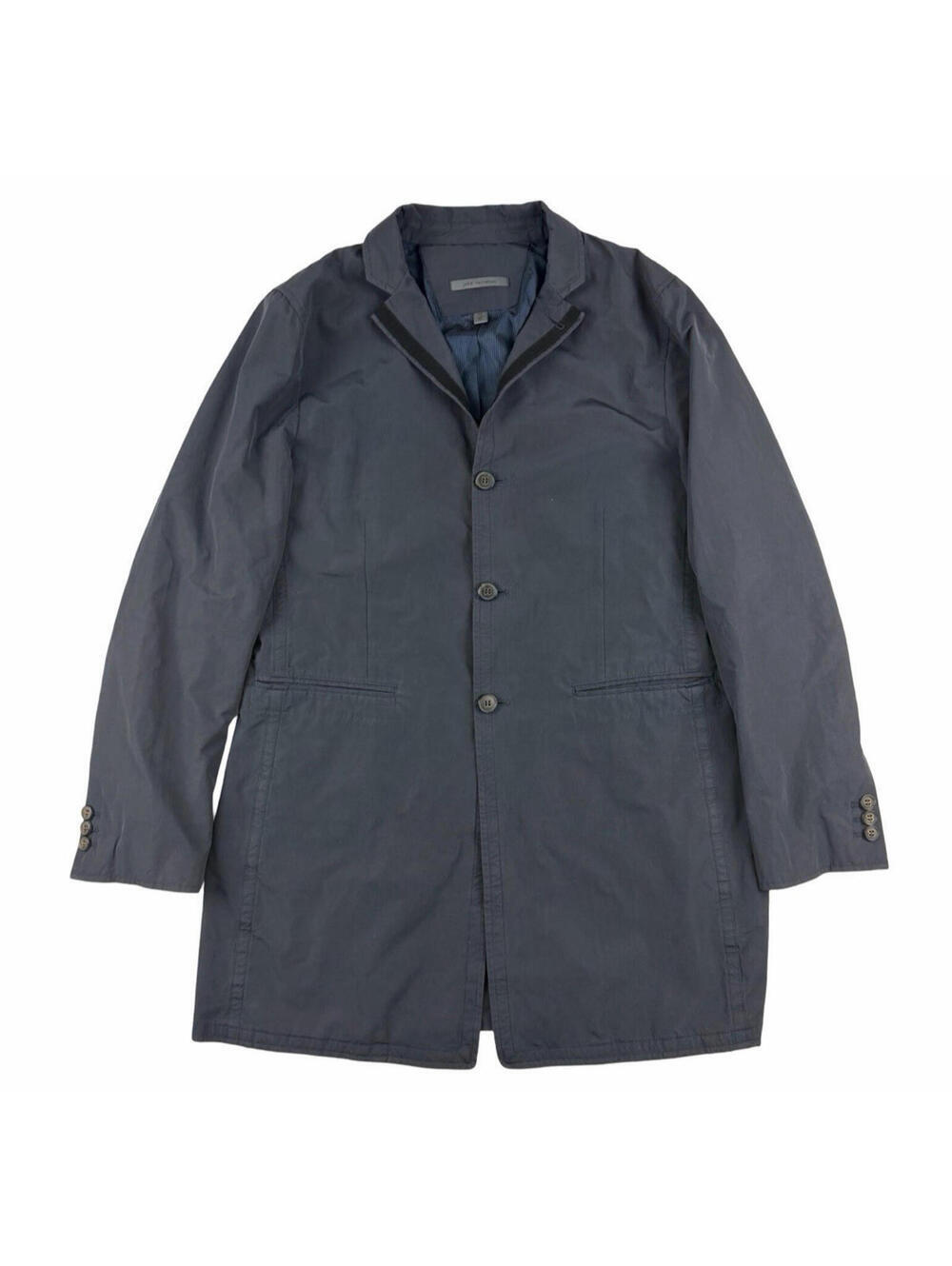 John Varvatos Mac Rain Overcoat Dark Blue Size EU 46 | US 36